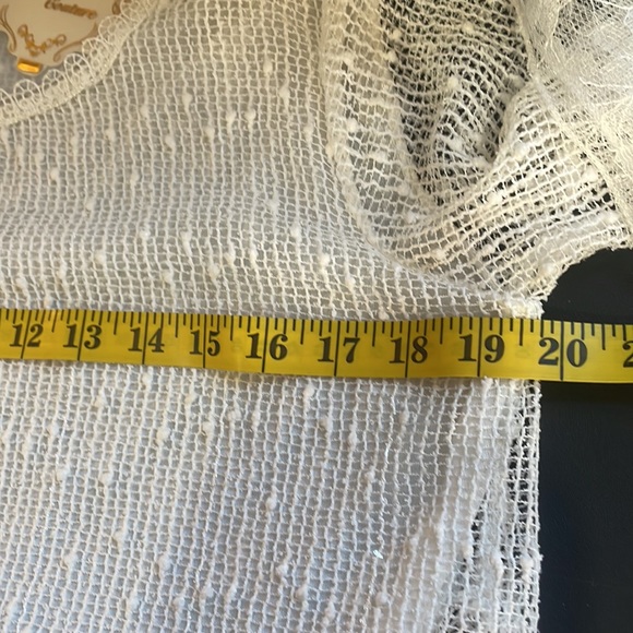 Simply Couture, Baby doll, layered Dress,Lace, with bow tie scarf, White, Medium - Picture 8 of 10